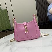 Bagsaaa Gucci Jackie Notte Mini Bag 782889 Pink Patent - 19.5 x 18 x 3.5cm - 1