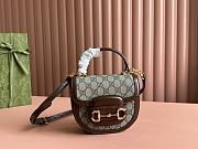 Bagsaaa Gucci Horsebit 1955 Mini Top Handle Bag 781387 Brown - 18 x 15 x 6.5 cm - 1