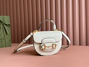 Bagsaaa Gucci Horsebit 1955 Mini Top Handle Bag 781387 White - 18 x 15 x 6.5 cm - 1