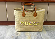 Bagsaaa Gucci Medium Straw-Effect Tote 779666 38 x 33 x 15 cm - 1