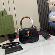 Bagsaaa Gucci Bamboo 1947 Mini Top Handle Bag 786482 Black - 17 x12 x 7.5 cm - 1