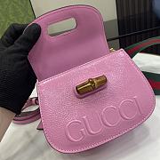 Bagsaaa Gucci Bamboo 1947 Mini Top Handle Bag 786482 Pink - 17 x12 x 7.5 cm - 2