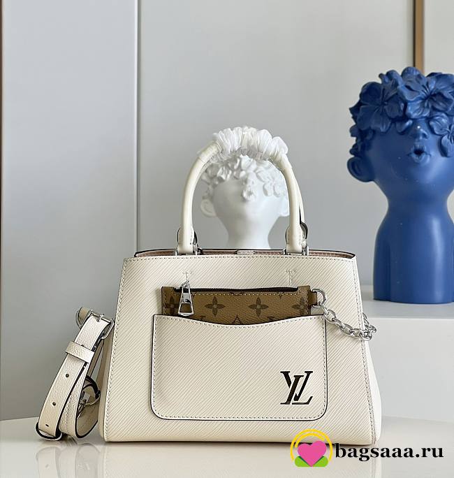 Bagsaaa Louis Vuitton M20520 Marelle Tote BB Quartz White - 25 x 17 x 11 cm - 1