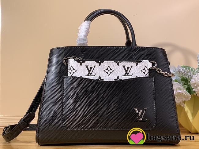 Bagsaaa Louis Vuitton M59954 Marelle Tote MM Black - 30 x 21 x 13 cm - 1