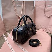 Bagsaaa Miumiu Arcadie Matelassé Nappa Leather Bag Black - 12*27*9 cm - 5