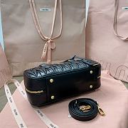 Bagsaaa Miumiu Arcadie Matelassé Nappa Leather Bag Black - 12*27*9 cm - 4