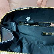 Bagsaaa Miumiu Arcadie Matelassé Nappa Leather Bag Black - 12*27*9 cm - 2