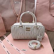 Bagsaaa Miumiu Arcadie Matelassé Nappa Leather Bag White - 12*27*9 cm - 1