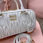 Bagsaaa Miumiu Arcadie Matelassé Nappa Leather Bag White - 12*27*9 cm - 3