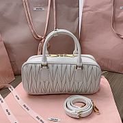 Bagsaaa Miumiu Arcadie Matelassé Nappa Leather Bag White - 12*27*9 cm - 4