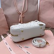 Bagsaaa Miumiu Arcadie Matelassé Nappa Leather Bag White - 12*27*9 cm - 5