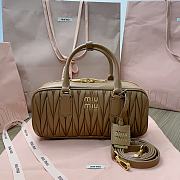 Bagsaaa Miumiu Arcadie Matelassé Nappa Leather Bag Caramel - 12*27*9 cm - 1