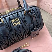 Bagsaaa Miumiu Arcadie Matelassé Nappa Leather Bag Black - 10.5*22*7.5 cm - 3