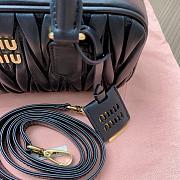 Bagsaaa Miumiu Arcadie Matelassé Nappa Leather Bag Black - 10.5*22*7.5 cm - 5