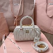 Bagsaaa Miumiu Arcadie Matelassé Nappa Leather Bag White - 10.5*22*7.5 cm - 1