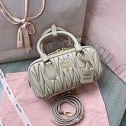 Bagsaaa Miumiu Arcadie Matelassé Nappa Leather Bag Sand Beige - 10.5*22*7.5 cm - 1