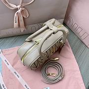 Bagsaaa Miumiu Arcadie Matelassé Nappa Leather Bag Sand Beige - 10.5*22*7.5 cm - 5