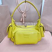 Bagsaaa Miumiu Nappa Leather Pocket Bag Yellow - 21x6x12 cm - 1