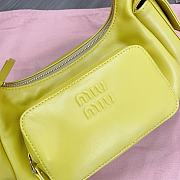 Bagsaaa Miumiu Nappa Leather Pocket Bag Yellow - 21x6x12 cm - 3