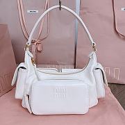 Bagsaaa Miumiu Nappa Leather Pocket Bag White - 21x6x12 cm - 1