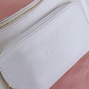 Bagsaaa Miumiu Nappa Leather Pocket Bag White - 21x6x12 cm - 3