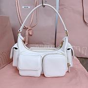 Bagsaaa Miumiu Nappa Leather Pocket Bag White - 21x6x12 cm - 4