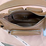 Bagsaaa Miumiu Nappa Leather Pocket Bag Brown - 21x6x12 cm - 2