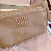 Bagsaaa Miumiu Nappa Leather Pocket Bag Brown - 21x6x12 cm - 4