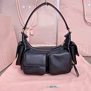 Bagsaaa Miumiu Nappa Leather Pocket Bag Black - 21x6x12 cm - 3