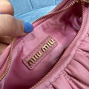 Bagsaaa Miumiu Wander Matelassé Nappa Leather Hobo Mini-bag Pink - 14x17.5x5.5 cm - 2