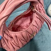 Bagsaaa Miumiu Wander Matelassé Nappa Leather Hobo Mini-bag Pink - 14x17.5x5.5 cm - 3