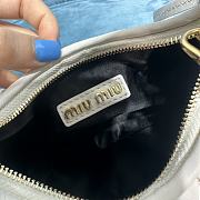 Bagsaaa Miumiu Wander Matelassé Nappa Leather Hobo Mini-bag White - 14x17.5x5.5 cm - 2