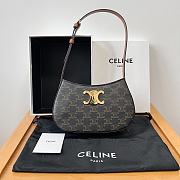 Bagsaaa Celine Medium Tilly Bag In Triomphe Canvas And Calfskin - 22 X 13.5 X 4 CM - 1