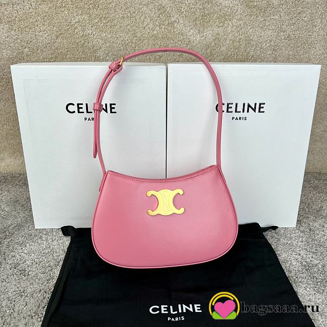 Bagsaaa Celine Medium Tilly Bag In Shiny Calfskin Pink - 22 X 13.5 X 4 CM - 1