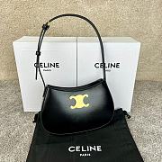 Bagsaaa Celine Medium Tilly Bag In Shiny Calfskin Black - 22 X 13.5 X 4 CM - 1