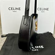 Bagsaaa Celine Medium Tilly Bag In Shiny Calfskin Black - 22 X 13.5 X 4 CM - 3