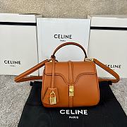 Bagsaaa Celine Mini 16 In Natural Calfskin Tan Brown - 18.5 X 15.5 X 9 CM - 1