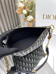 Bagsaaa Diorstar Hobo Bag With Chain Blue Dior Oblique Jacquard - 28.5 x 14.5 x 10 cm - 2