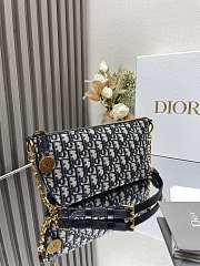 Bagsaaa Diorstar Hobo Bag With Chain Blue Dior Oblique Jacquard - 28.5 x 14.5 x 10 cm - 3