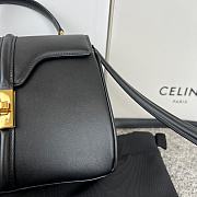 Bagsaaa Celine Mini 16 In Satinated Calfskin Black - 18.5 X 15.5 X 9 CM - 4