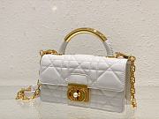 Bagsaaa Mini Dior Ange Bag Latte Macrocannage Calfskin - 20 x 12 x 5 cm - 4