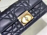 Bagsaaa Mini Dior Ange Bag Black Macrocannage Calfskin - 20 x 12 x 5 cm - 5