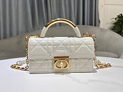 Bagsaaa Mini Dior Ange Bag Latte Macrocannage Calfskin - 20 x 12 x 5 cm - 1