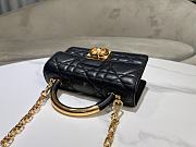 Bagsaaa Mini Dior Ange Bag Black Macrocannage Calfskin - 20 x 12 x 5 cm - 2