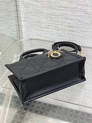 Bagsaaa Mini Dior Book Tote Black Macrocannage Calfskin - 21.5 x 13 x 7.5 cm - 3