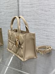 Bagsaaa Mini Dior Book Tote Powder Beige Macrocannage Calfskin - 21.5 x 13 x 7.5 cm - 4