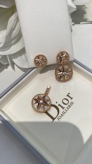 Bagsaaa Dior Rose des Vents Earrings Pink Gold and Diamonds - 5