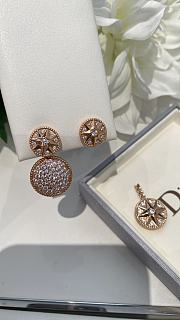 Bagsaaa Dior Rose des Vents Earrings Pink Gold and Diamonds - 3