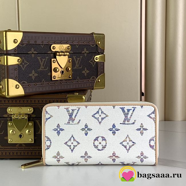 Bagsaaa Louis Vuitton M83456 Zippy Wallet Multicolor White - 19.5 x 10.5 x 2.5 cm - 1