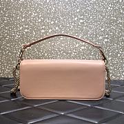 Bagsaaa Valentino Garavani Locò Calfskin Shoulder Bag Rose - 27x13x6 cm - 4